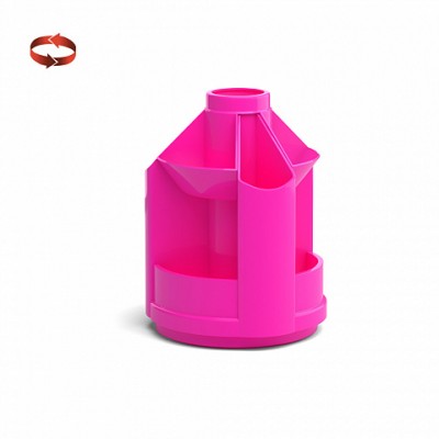 Подставка настольная вращающаяся пластиковая ErichKrause® Mini Desk, Neon Solid, розовая